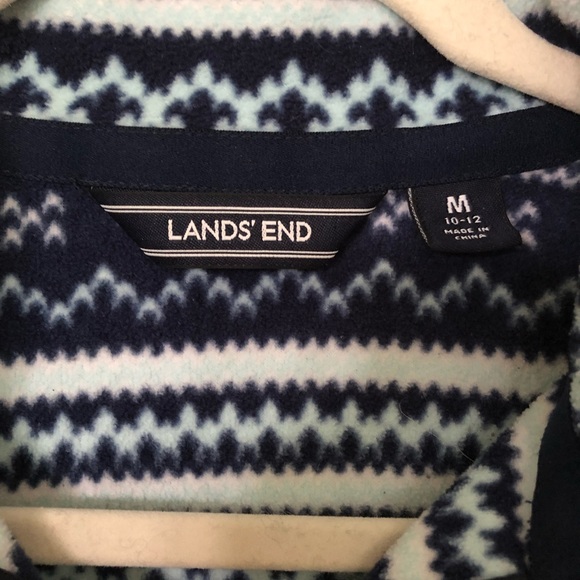 Lands End Pull Over Fleece Sweater - Picture 3 of 3